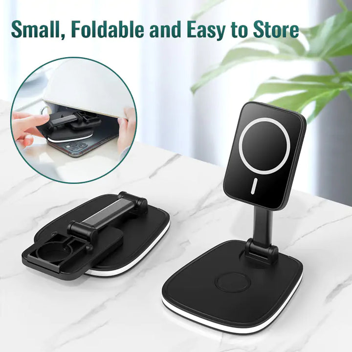 3in1 Magnetic Folding Wireless Charger